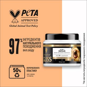 Маска для волос Gliss Repair 4в1 400мл - купить, цены на - фото 7