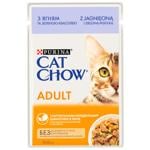 Корм влажный Cat Chow с ягненком и фасолью для взрослых кошек 85г