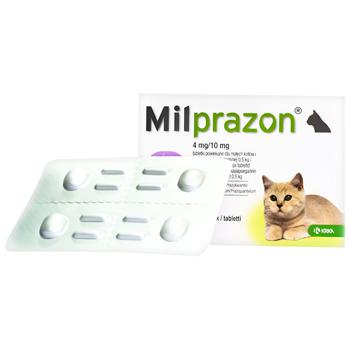 KRKA Milprazon Tablets for Cats from 0.5 to 2kg for the Treatment and Prevention of Helminthiasis 4pcs