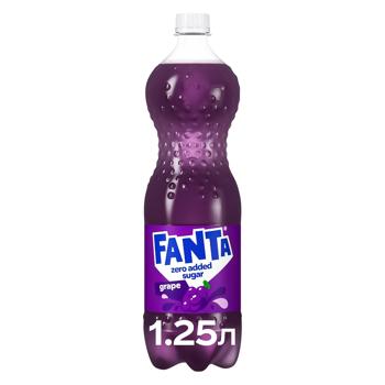 Fanta Grape Sugar-free Carbonated Drink 1.25l - buy, prices for Ideal - photo 1