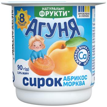 Agunia Apricot-Carrot Cottage Cheese 3.9% 90g - buy, prices for COSMOS - photo 3