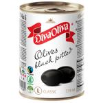 Маслини Diva Oliva L  чорні без кісточки 314мл