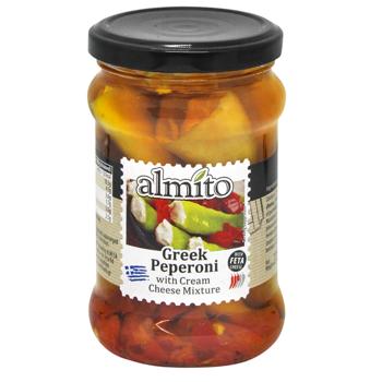 Перець Almito зелений грецький з начинкою з вершкового сиру 270г - купити, ціни на NOVUS - фото 1