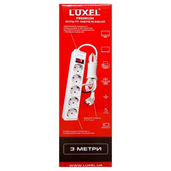 Фильтр сетевой Luxel 5 гнезд 3м - купить, цены на ЕКО Маркет - фото 2