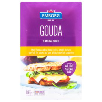 Emborg Gauda Sliced Cheese 40% 150g