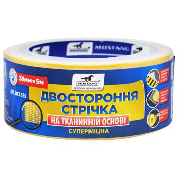 Стрічка Mustang клейка двостороння на ткатинній основі 38мм*5м - купити, ціни на Auchan - фото 1