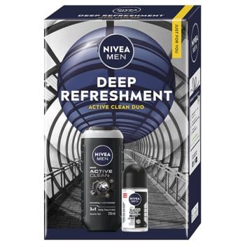 Набор косметический Nivea Men Deep Refreshment Гель для душа 250мл + Антиперспирант 50мл - купить, цены на NOVUS - фото 1