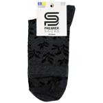 Шкарпетки Premier Socks жіночі класичні Листочки р.23-25 сірий