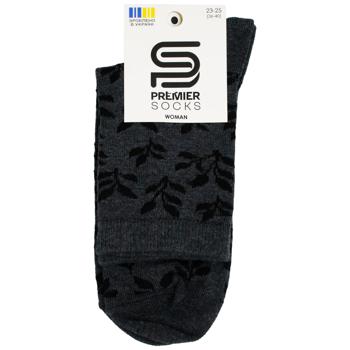 Premier Socks Leaves Women's Classic Socks s.23-25 Grey