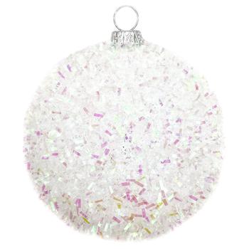 Snowball Plastic White Christmas Tree Ball 4cm