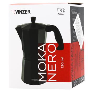 Кофеварка Vinzer Moka Nero гейзерная на 3 чашки - купить, цены на ULTRAMARKET - фото 1