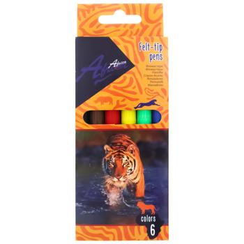 Economix Animal World E11229 Felt Tip Pen Set 6 Colors