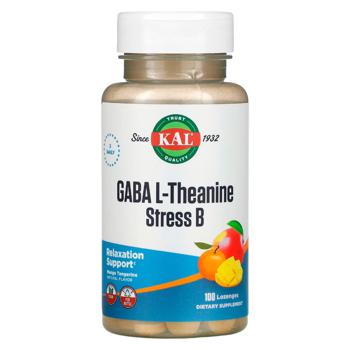 KAL Stress B Mango Tangerine Flavored Gamma-Aminobutyric Acid with L-Theanine 100 lozenges - buy, prices for - photo 1