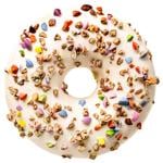 Донат Crushed Candy с белой глазурью и измельченными шоколадными конфетами 57г