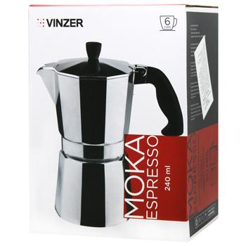 Кофеварка гейзерная Vinzer 6 чашек 240мл - купить, цены на МегаМаркет - фото 1
