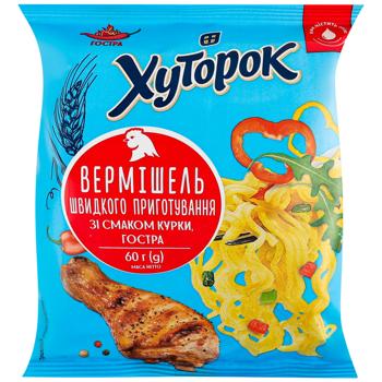 Khutorok Chicken Flavored Spicy Vermicelli 60g - buy, prices for Tavria V - photo 1