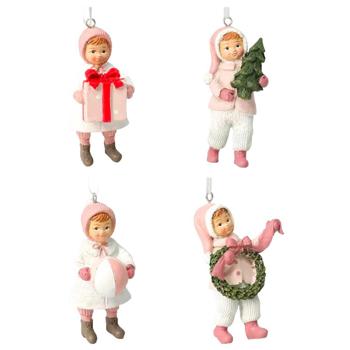 Прикраса підвісна Koopman Фігурка хлопчика/дівчинки 9см в асортименті - купити, ціни на NOVUS - фото 1