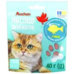Ласощі для котів Auchan з рибою 40г