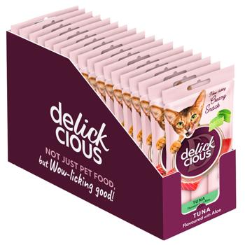 Лакомство для кошек Delickcious с тунцом и алоэ 15г*4шт - купить, цены на MasterZoo - фото 2