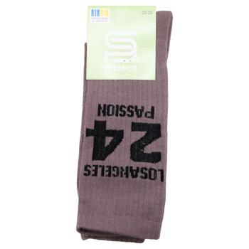 Premier Socks 24 Teenage Ribbed Crew Socks s.23-25 Brown - buy, prices for EKO Market - photo 1