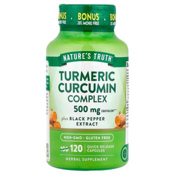 Куркума комплекс, Turmeric Curcumin Complex, Nature's Truth, плюс экстракт черного перца, 500 мг, 12 - купить, цены на Biotus - фото 1