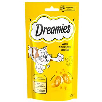 Ласощі для котів Dreamies з сиром 60г - купити, ціни на MasterZoo - фото 1