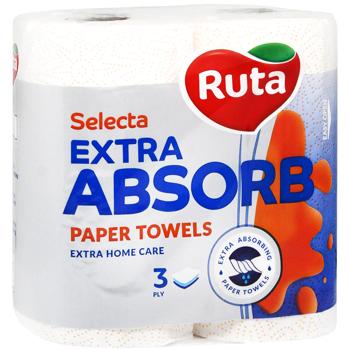 Рушники паперові Ruta Selecta 3-шарові 2шт - купити, ціни на КОСМОС - фото 3
