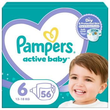 Підгузки Pampers Active Baby Extra Large 6 13-18кг 56шт - купити, ціни на - фото 2