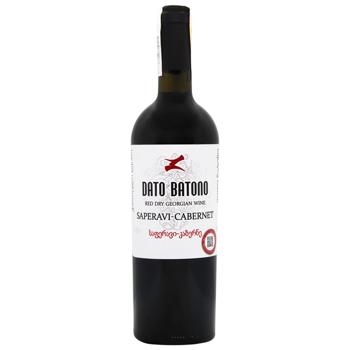 Dato Batono Saperavi Cabernet Red Dry Wine 11-12% 0.75l - buy, prices for MegaMarket - photo 1