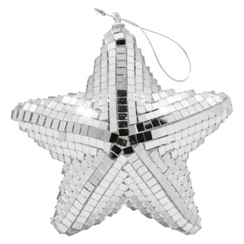 Прикраса ялинкова диско Зірка 11*6см арт.CF-1196 9245 И422 - купити, ціни на КОСМОС - фото 1