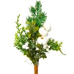 Decorative Branch with White Berries 4x16x17cm