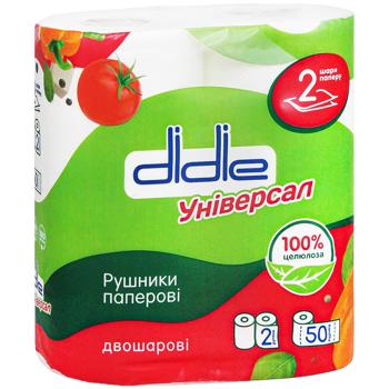 Рушники паперові Didie двошарові 2шт - купити, ціни на КОСМОС - фото 3