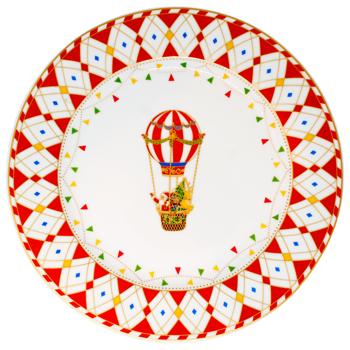 Тарілка десертна порцелянова D19*1.5см Зимова Казка 4 дизайни K127 BONADI 1 шт - купить, цены на WINETIME - фото 1