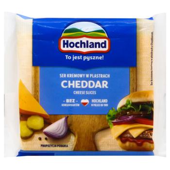 Сыр плавленый Hochland Чеддер ломтиками 40% 130г