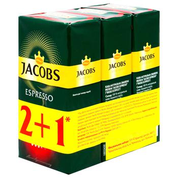 Кава Jacobs Espresso мелена 230г 3шт - купити, ціни на - фото 1