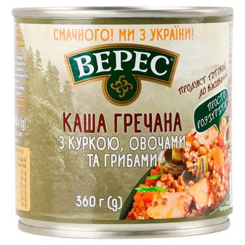 Каша гречана Верес з куркою овочами і грибами 360г - купити, ціни на Auchan - фото 1