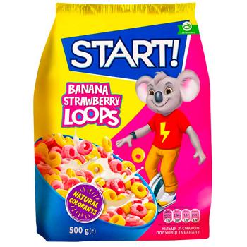 Start! Loops Dry Breakfast with Strawberry and Banana Flavor 500g