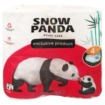 Туалетний папір Snow Panda Extra Care Aroma 4-шаровий 4шт - купити, ціни на КОСМОС - фото 1
