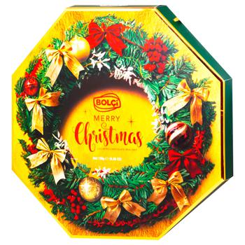 Конфеты Bolci Christmas Mix Octagon Box шоколадные ассорти пралине 198г - купить, цены на - фото 1
