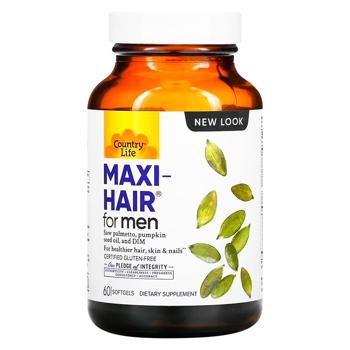 Country Life Maxi Hair Dietary Supplement for Men's Skin and Hair 60 capsules - buy, prices for Biotus - photo 1