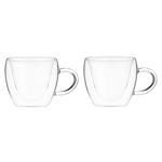 Ardesto Cups Set with Double Walls Borosilicate Glass 0.3l 2pcs