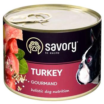 Savory Adult упаковка вологого корму для собак 6 шт х 200 г - індичка - купити, ціни на MasterZoo - фото 2