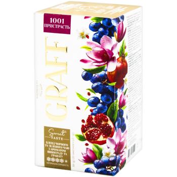Graff 1001 Passions Black and Green Tea with Grape and Pomegranate Aroma 1.5g*20pcs - buy, prices for NOVUS - photo 1