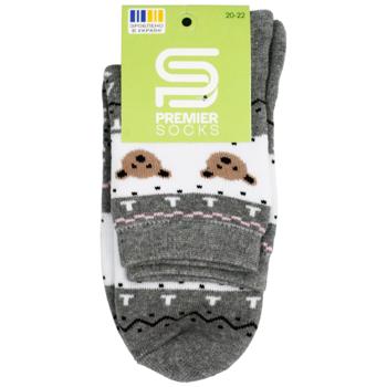 Premier Socks Scandinavian Print Children's Terry Socks s.20-22, 22-24 Grey