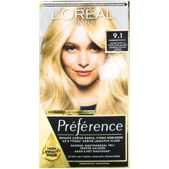 Краска для волос L'oreal Paris Preference Core 9.1 Очень светло-русый пепельный - купить, цены на Идеал - фото 4