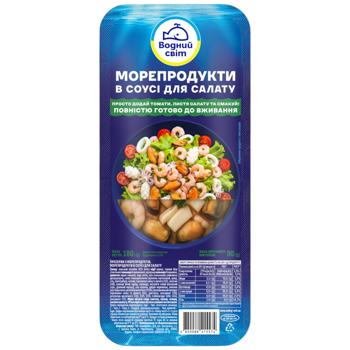 Морепродукты Водний Світ в соусе для салата 180г - купить, цены на КОСМОС - фото 1