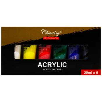 Chivalry Acrylic Paint Set 6 colors 20ml - buy, prices for MegaMarket - photo 2