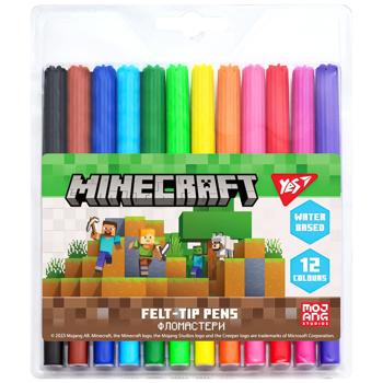 Фломастери Yes Minecraft 12 кольорів - купити, ціни на Ідеал - фото 1