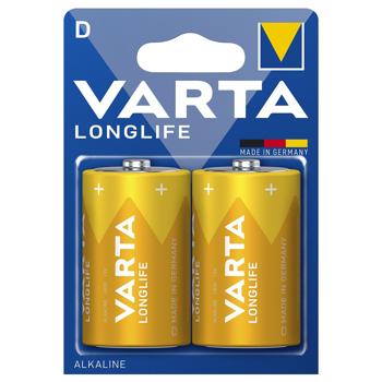 Батарейка Varta Longlife Alkaline D BLI 2шт