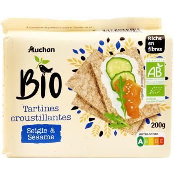 Crispbread Auchan rye sesame 200g - buy, prices for Auchan - photo 1